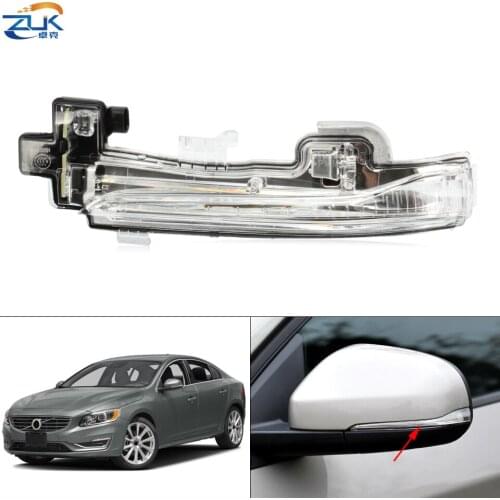 ZUK Car Rearview Side Mirror LED Turn Signal Lamp For Volvo S60 V40 V60 S80 S80L 2011-2017 Door Mirror Repeater Light Flasher