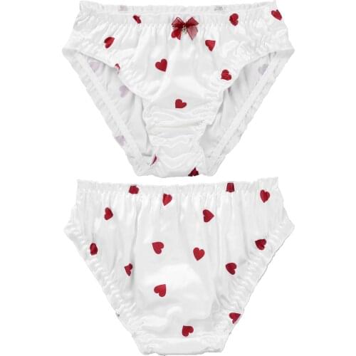 Mens Sissy Crossdress Sexy Panties Silky Lingerie Briefs Printed Ruffled Lace Mesh Bowknot Gay Sleepwear Underwear Underpants