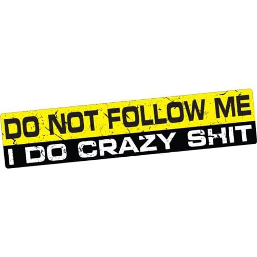 Personality Car Stickers DON'T FOLLOW ME Decal Vinyl Funny Bumper OFFROAD SUV Waterproof Accessories Cover Scratches Waterproof