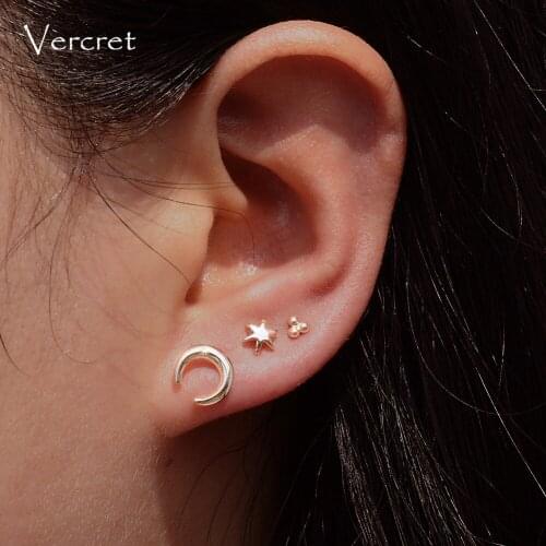 Sterling Silver Horn Stud Earrings Tiny Cartilage Earrings For Women Silver Stud Earrings 8mm