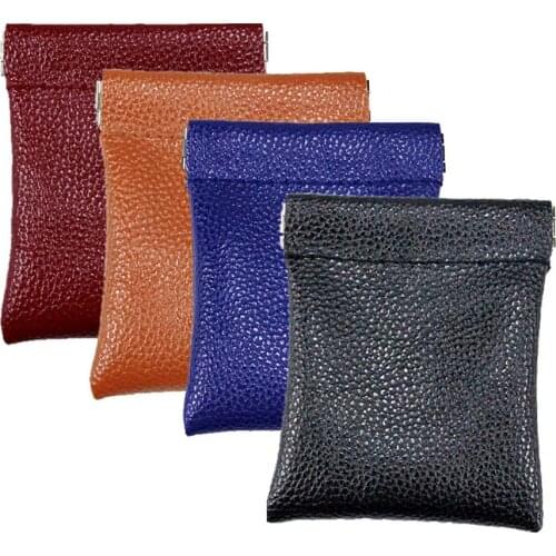 2018 New Fashion Solid Pu Leather Coin Purse Women Men Small Mini Short Wallet Money Bags Change Little Key Business Card Holder