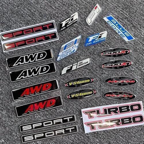 3D Resin GEL Motorcycle Logo Emblem Decals Stickers for Honda Suzuki Honda 1 Pair