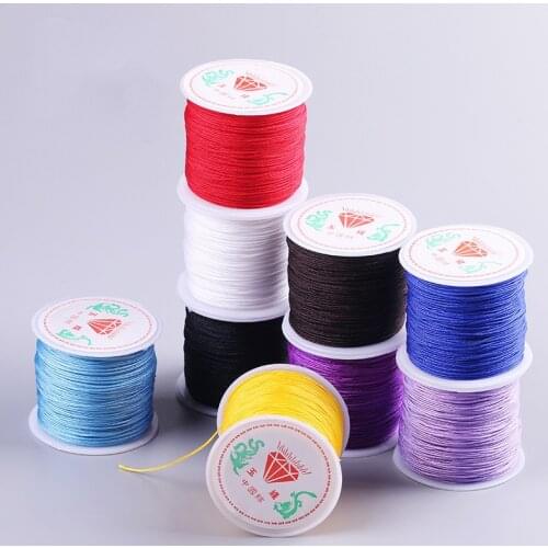 45meter 0.8mm Nylon Cord Thread Chinese Knot Macrame Cord Bracelet Braided String DIY Tassels Beading Shamballa String Thread