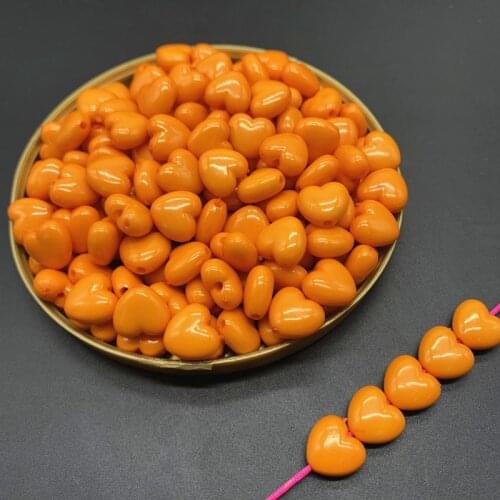 50pcs 10mm of Acrylic Heart Beads Earrings Necklace Accessories Beads For Jewelry Making DIY Jewelry Findings#04