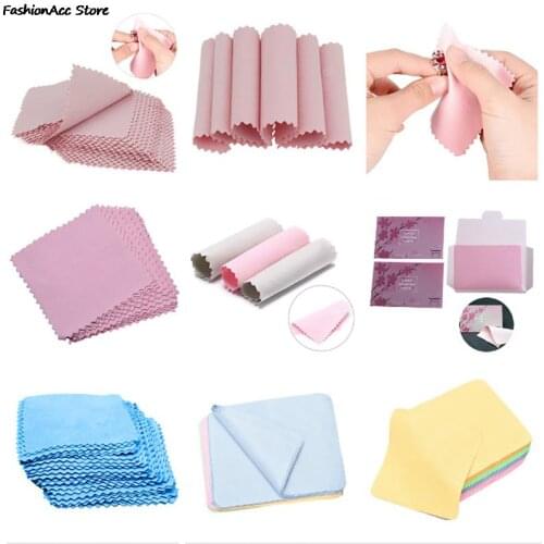 50pcs/10pcs/Pack Polish Cleaning Polishing Cloth With Package Cleaning Cloth Wiping Cloth Of Jewelry