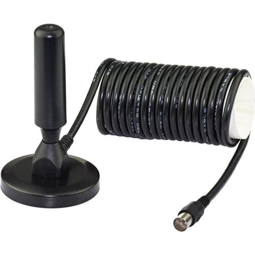 Superbat 5dbi DVB-T Antenna 470-860MHZ Aerial with 3M RG58 Extension Cable DVB-TV Plug Magnetic based Mounting Customizable