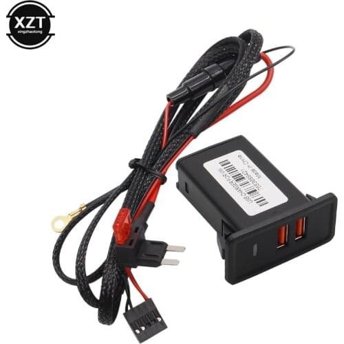 12V Dual USB Car Charger QC3.0 Adapter For Seat Leon Ibiza forVW Golf Passat forJetta Passat Beetle Sharan