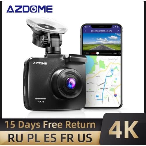 AZDOME 4K Car Dvr GPS GS63H Dash Cam Wifi Vehicle Rear View Camera Dual Lens Night Vision Dashcam 24H Monitor Parking Monitor