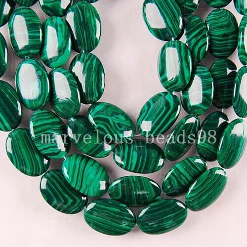 Free Shipping Fashion Jewelry 10x14mm New Malachite Oval Loose Beads 15.5" E0712