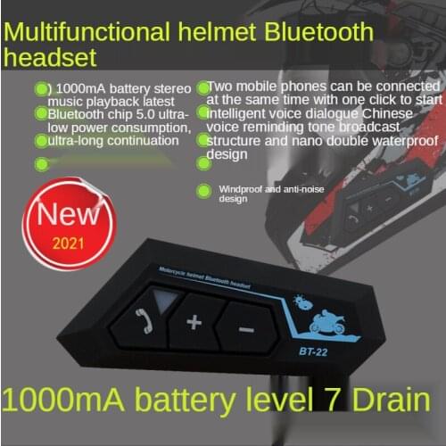 Helmet bluetooth headset Motorcycle bluetooth Music headset Bluetooth 5.0 solution