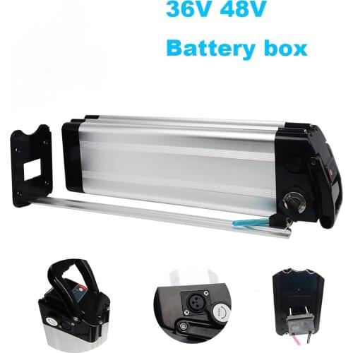 Ebike Battery Case 36V 48V 70PCS 18650 Cells Battery Case Electric Bike Sliver Fish Ebike Empty Battery Box