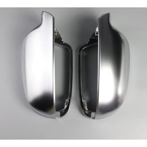 For Audi A3 A4 A5 1 Pair of Rearview Mirror Shell Cover Protection Cap Matte Chrome Wing Mirror Cover Car Styling