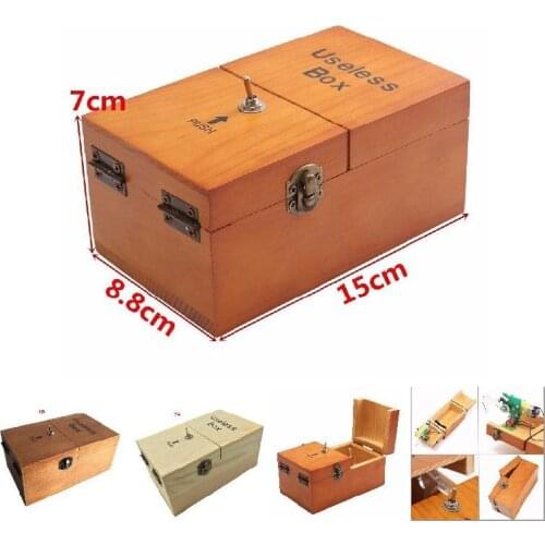 Electronic Useless Box Wooden Boy Girl Kid Interesting Pastime Machine Stress Reduction Funny Toy Desk Decoration Gifts