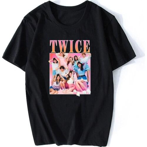 Twice Korean Style Kpop Men/women T Shirt Harajuku Streetwear Men Cotton Hip Hop T Shirt Vintage Aesthetic Clothes