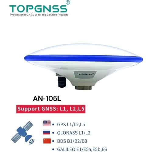 New GNSS L1 L2,L5 RTK rover gnss antenna GPS antenna high precision agriculture, RTK gps antenna GLONASS Galileo QZSS TOPGNSS