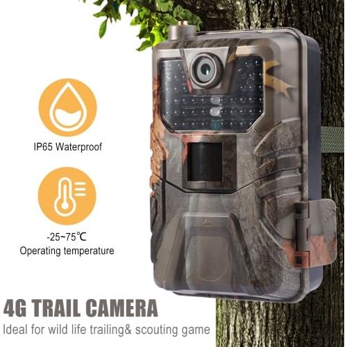 HC-900 Pro Trail Camera 4G 30MP 4K 30FPS Live Video Cellular Mobile APP Service Wireless Wildlife Hunting Cameras Surveillance