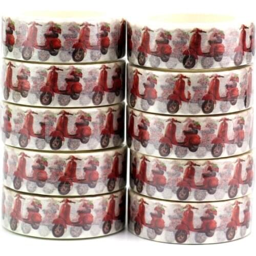 10pcs/lot Custom Print Motorcycle Washi Tapes Paper DIY Decor Scrapbooking Planner Adhesive Masking Tapes Kawaii Stationery