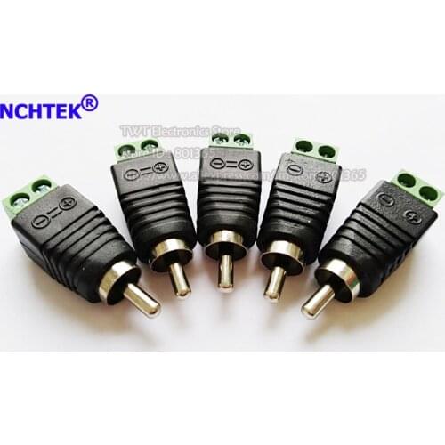 NCHTEK CAT5 To RCA male TV Video Balun Connector for CCTV Camera,RCA female socket Terminals Adapter/Free shipping/25PCS