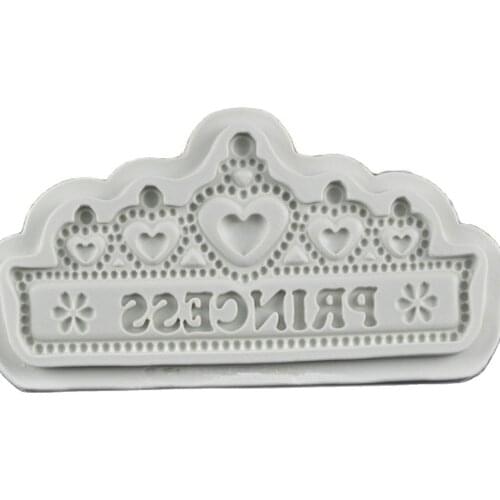 Crowns Princess Queen Prince 3D Silicone Mold Fondant Cake Molds Cupcake Mould Decorative Cakes Tools Confeitaria H355