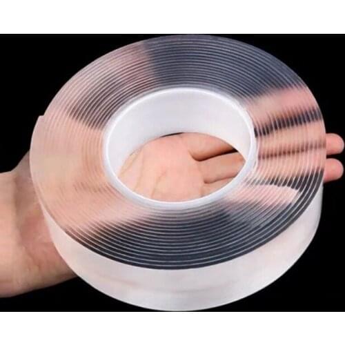 1/2/3/5M Double-sided Adhesive Tape Waterproof Nano Tape Reusable Magic Wall Stickers Non-marking Transparent Adhesive Tape