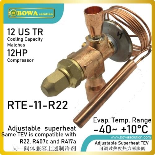 12TR R22 TEV/TX offers mechanical thermal expansion valves and electronic expansion valves for a variety of HVAC-R applications