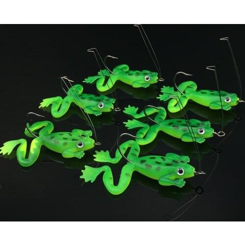 Soft bait anti-hooked frog soft bait lures fish soft bait frog fishing tackle lure trolling Plastic false frogs with hooks