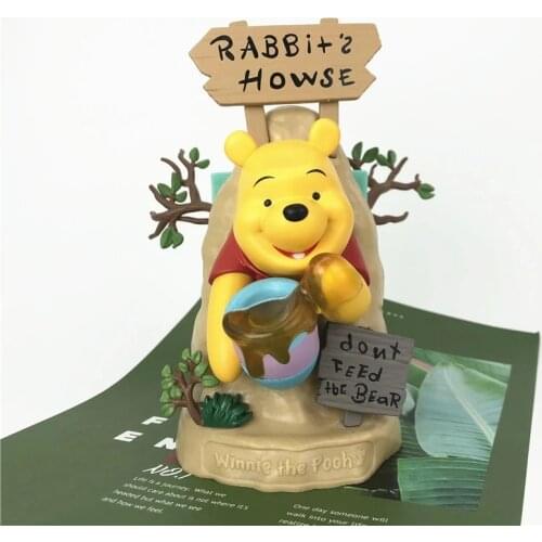 New Hot Disney Winnie the Pooh Action Figure Decoration Model PVC Winnie Hold honey Pot Collection Toy Kids Gift 17cm