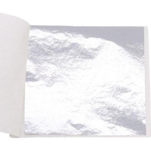 100pcs Slip Films DIY Gold Foil Paper Double Sided Decor Leaf Gilding Paper Leaves Paper DIY Decoration Crafts Sheets Desig B0U2