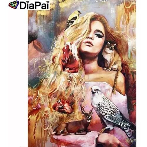 DIAPAI 100% Full Square/Round Drill 5D DIY Diamond Painting "Beauty horse owl" Diamond Embroidery Cross Stitch 3D Decor A19477