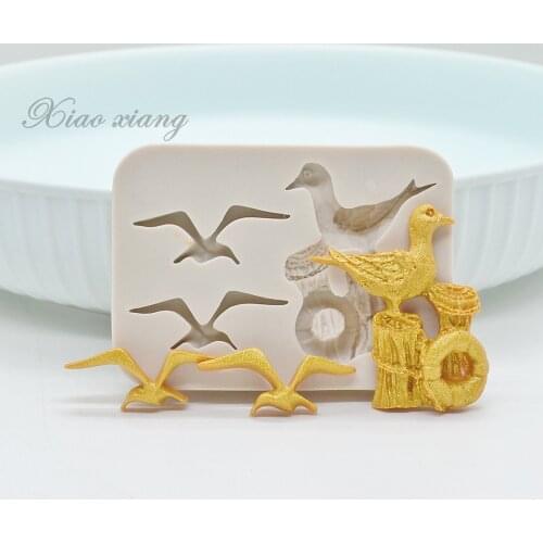 Bird Silicone Fondant Molds For Baking Seabird Cake Decorating Tools Chocolate Gumpaste Mold Pastry Kitchen Baking Tools M2109