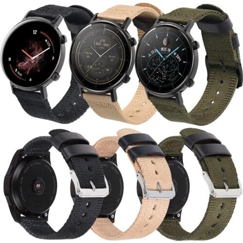 For Samsung Galaxy watch 3/46mm/42mm/active 2/Gear S3 Watch Band nylon bracelet Strap for Huawei GT/2/2e/Pro Wrist 18 20 22mm