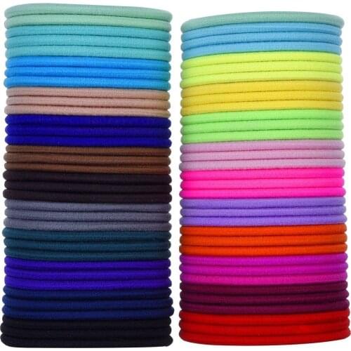60pcs Hair Bands Elastic Hair Tie sturdy quality selected thickness 3mm ,dia 50mm display