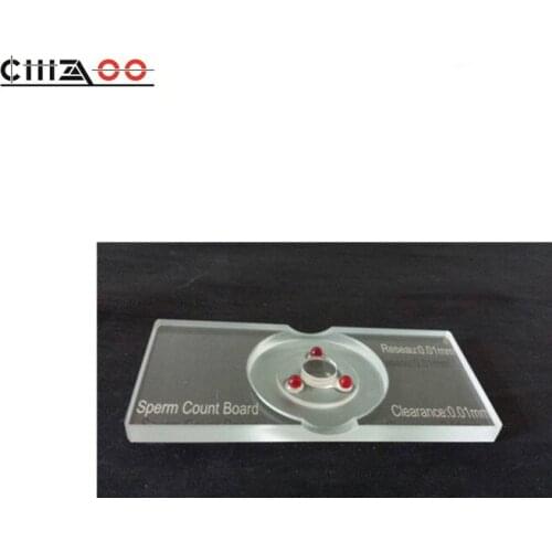 Sperm counting chamber Hemocytometer count board with red ruby for lab study