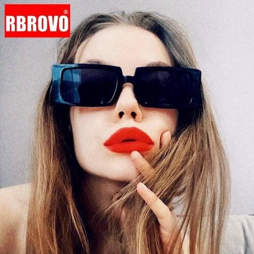 RBROVO 2021 Retro Sunglasses Women Vintage Square Sun Glasses For Women/Men Luxury Brand Eyeglasses Women Small Oculos De Sol