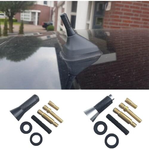 Universal 3.5cm Car Antenna Carbon Fiber Car Radio Aerial Antenna Short Stubby Mast Antenna Car-Styling