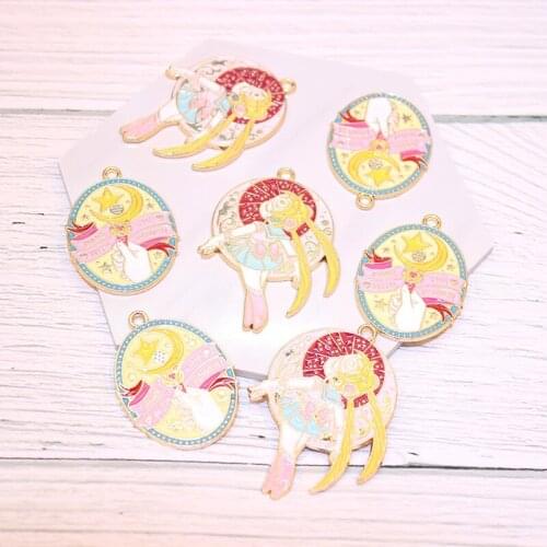 10pcs/lot Beauty Handmade Enamel Dangle Charms Pendant DIY for Bracelet Necklace Bag