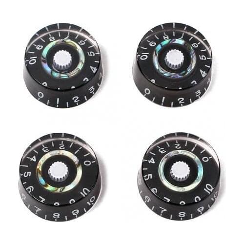 4x Knobs For Electric Guitar Black/Shell Color #1