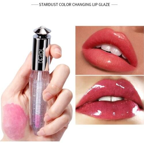 5ml Temperature Change Color Lip Gloss Lip Glaze Moisturizing Smooth Fine Lines Anti-drying Color Changing Long Lasting