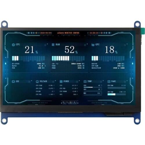 7 Inch HDMI Display USB Capacitive Touch Screen IPS Full Viewing Angle 1024x600 For PC Raspberry Pi