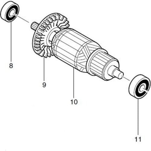 AC220-240V MAKITA 515603-2 Rotor Motor Armature for MT651 M650 Rotor