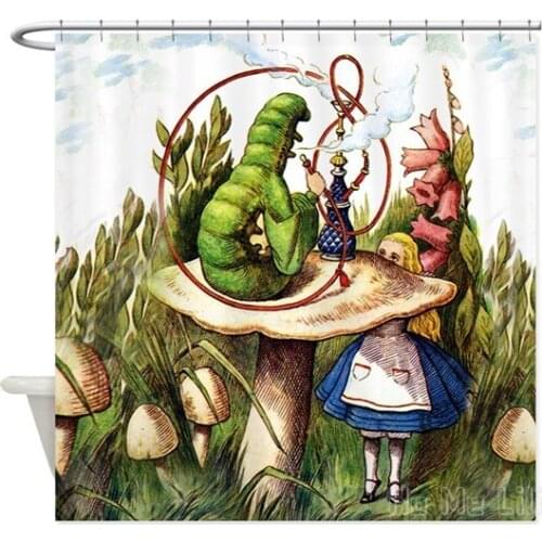 Alice Meets In Wond Shower Curtain Home Decor