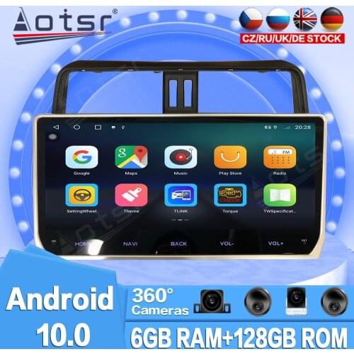 12.3 inch For Toyota Land Cruiser Prado Android Car Radio Multimedia Player GPS Navigation Headunit Auto Stereo Tape Recorder