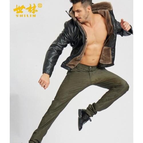 Elasticity camouflage faux leather pants mens motorcycle pu pants fashion trousers for men personality pantalon homme autumn