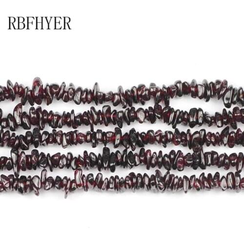 Wholesale Natural Garnet Smooth Irregular Gravel beads 4-10MM Spacer beads For Charm Jewelry Bracelet Accessories Making DIY