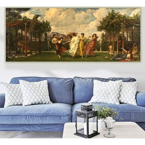 Citon Edward John Poynter《Horae Serenae》Canvas Art Oil Painting Artwork Poster Picture Wall Decor Home Living room Decoration