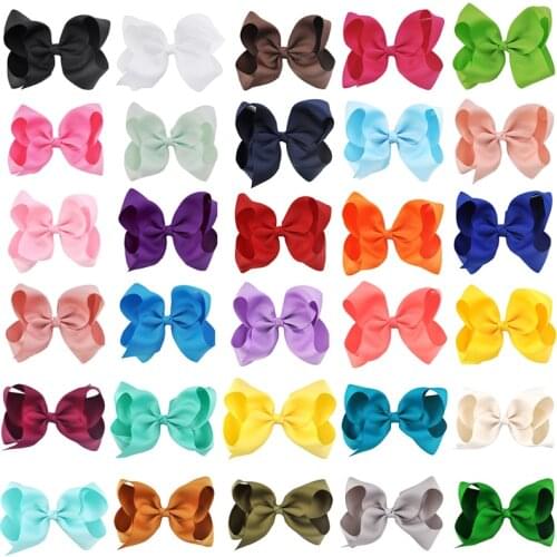 30 Pcs/lot 6 Inch Girls Hairbow Children Hair Clips Kids Newborn Hairpins Girls Hair Bows Clips Hair Accessories Ties Barrettes