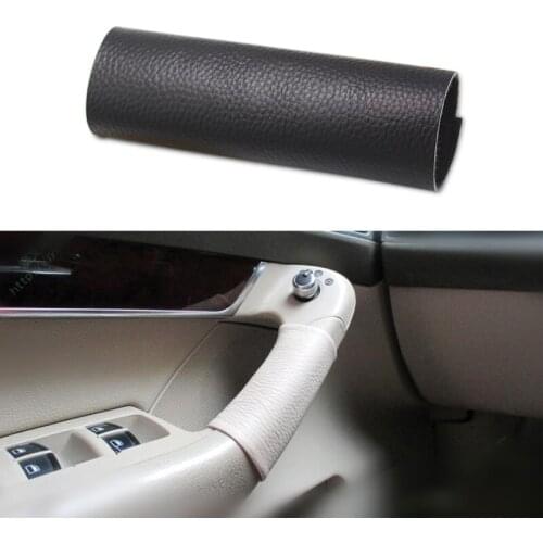 For Audi A6 C6 2005 2006 2007 2008 2009 2010 2011 Car Interior Door Handle Hand Sewing Cow Leather Cover