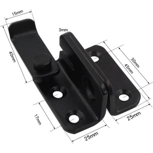 Wardrobe Stainless Steel Door Bolt Latch Drawer Lock Safety Home Gate Safety Hardware Free Punching Screw Latch Hardware