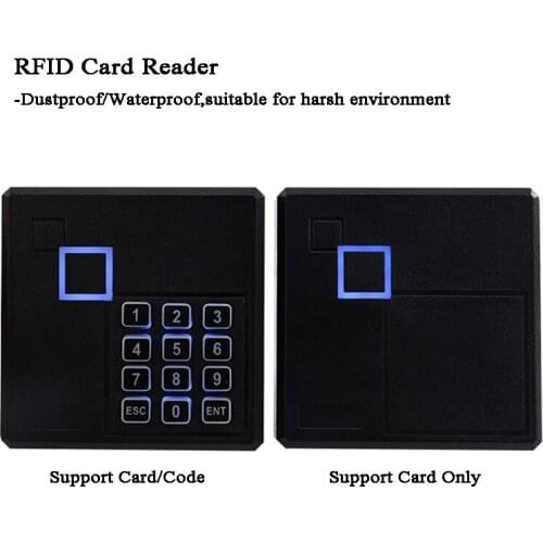 Door opener RFID Lock Wiegand 26/34 125KHZ/13.56 EM4100/Mifare/14443A Access Card Reader Code Dustproof/Waterproof Garage/Gate