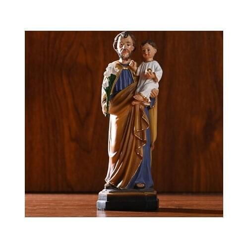 Joseph hugs Jesus resin decoration exquisite Christian holy objects 20cm